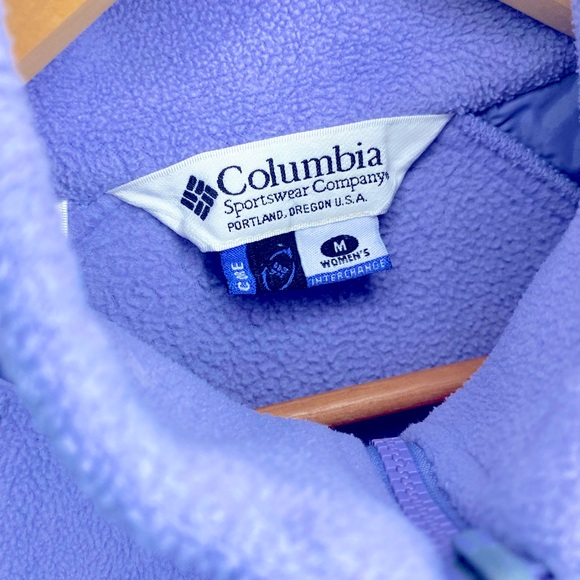Vintage Y2K Columbia Retro Purple Women’s Full Zip Fleece Drawstring Jacket - Picture 5 of 13